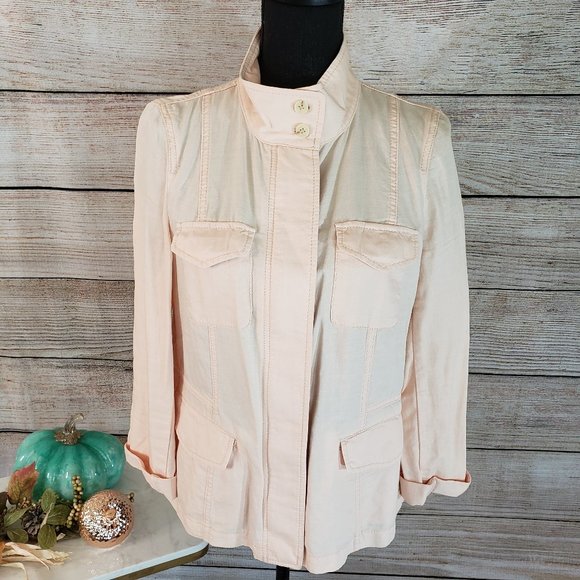 Talbots Jackets & Blazers - TALBOTS BLUSH ZIPPER JACKET - SIZE 6